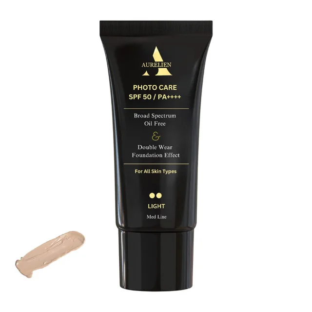 کرم ضد آفتاب رنگی اورلین با کاور کرمپودری (SPF 50) رنگ لایت (روشن) - فاقد چربی